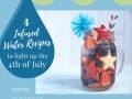 fruit infused water in ball jar glass with colorful straws on a table