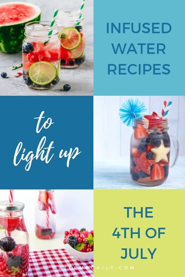 infused water recipes 4th of july pin