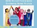 Kids dressed up like super heroes cheering with arms up
