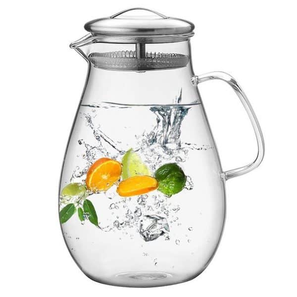 glass pitcher cold hot with lid