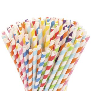 paper straws assorted colors
