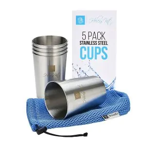 Helens Kit 5 pack stainless steel cups