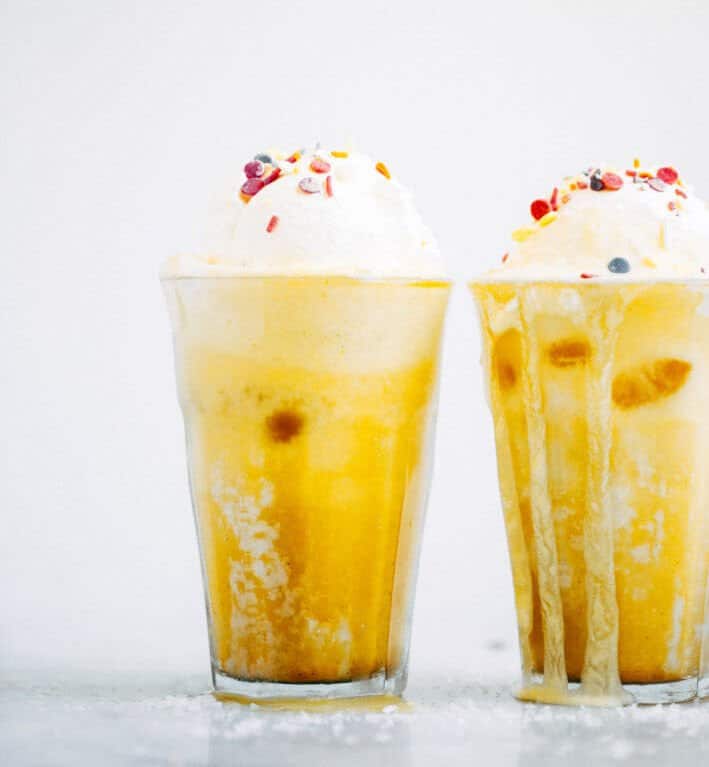 golden turmeric iced latte