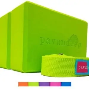 yoga blocks and strap set multi colors