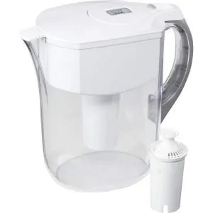 Brita Grand 10 cup water filter pitcher in white.